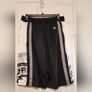 Zipway Athletic Mens Spurs Gym Shorts Size Medium Black And White